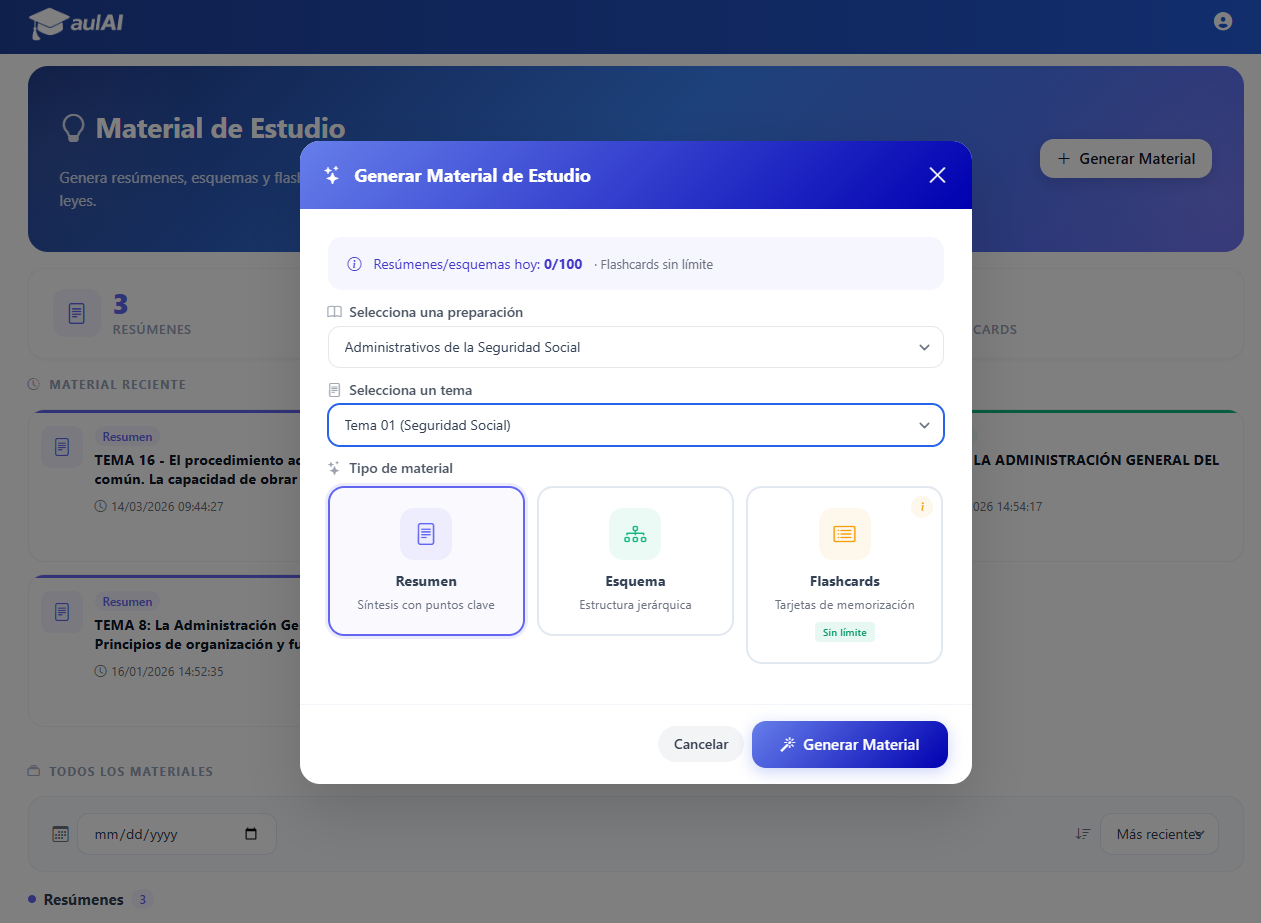 Aulai.es: La nueva forma inteligente de preparar oposiciones